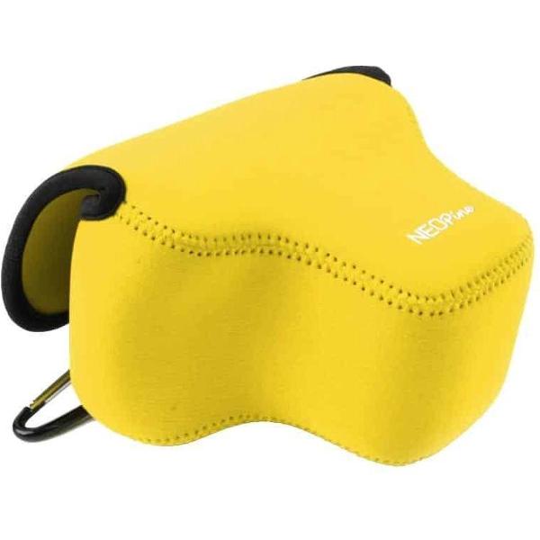 NEOpine Neopreen schokbestendige zachte draagtas met haak voor Canon SX60 camera (geel)