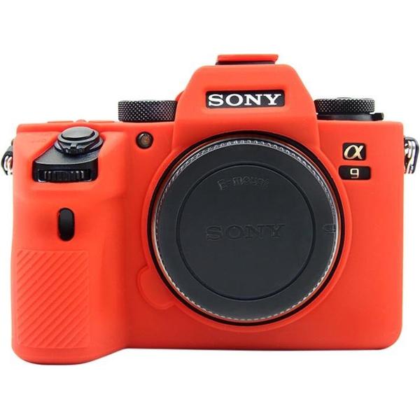 PULUZ zachte siliconen beschermhoes voor Sony A9 (ILCE-9) / A7 III / A7R III (rood)