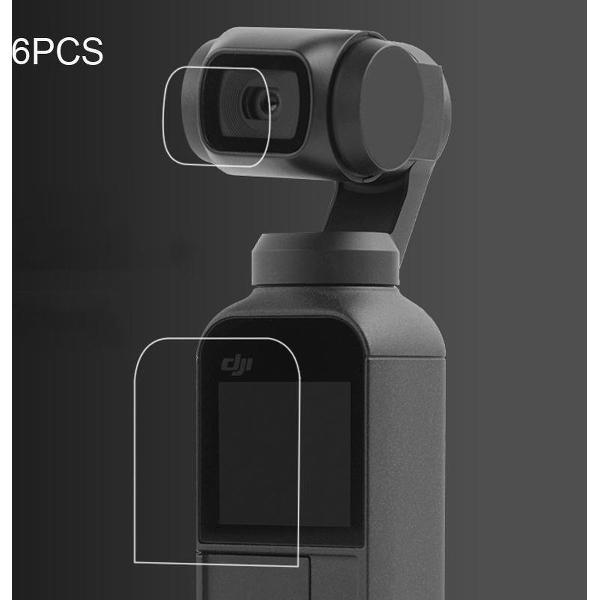 6 STUKS HD Lensbeschermer + schermfilm voor DJI OSMO Pocket Gimbal
