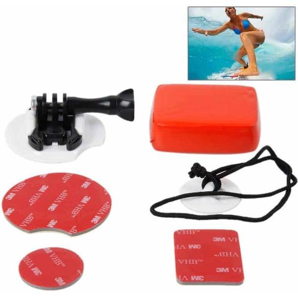 TMC Board Mount Surf Snowboard Wakeboard Set voor GoPro Hero 4 / 3+ / 3/2/1 (Wit)