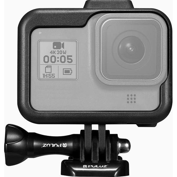 PULUZ voor GoPro HERO8 Black Standard Border ABS Plastic Frame Mount beschermhoes met basisgesp en lange schroef (zwart)