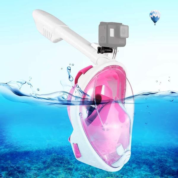 PULUZ 240 mm vouw buis watersport duikuitrusting Volledig droog snorkel masker voor GoPro HERO6 / 5/5 sessie / 4 sessie / 4/3 + / 3/2/1, Xiaoyi en andere actiecamera's, S / M maat (roze)