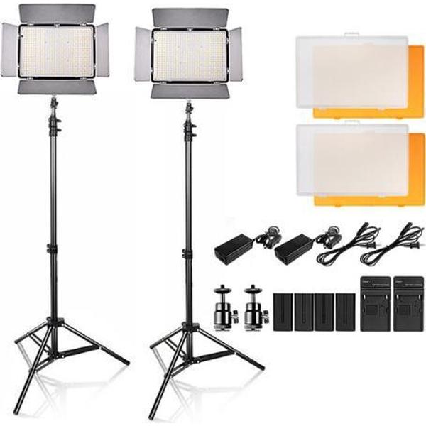 Travor Pro Studiolamp Set - LED - Statief - Vlog - Make-up - Tik Tok - Instagram - Snapchat - Inclusief kleuren filter - Professioneel - Hoge kwaliteit