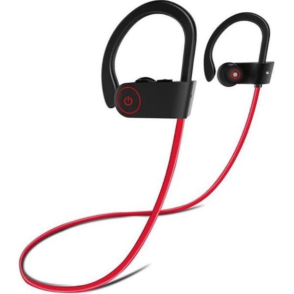 MANI Bluetooth Oordopjes Draadloos - In ear oortjes handig voor Hardlopen en Sport- Zwart/Rood