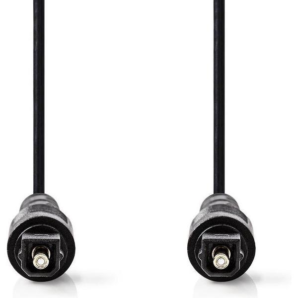 Nedis Optische Audiokabel | TosLink Male | TosLink Male | 2.00 m | Rond | PVC | Zwart | Label CAGT2