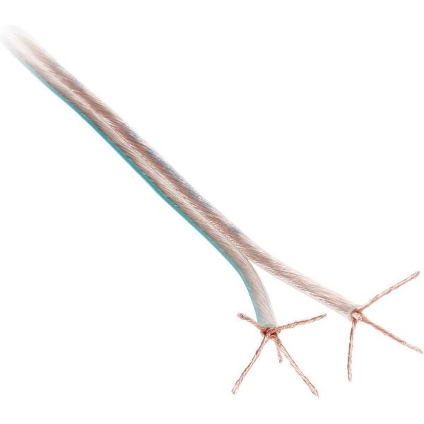 Luidspreker kabel 2 x 4,00 mm transparant mint 100 Meter