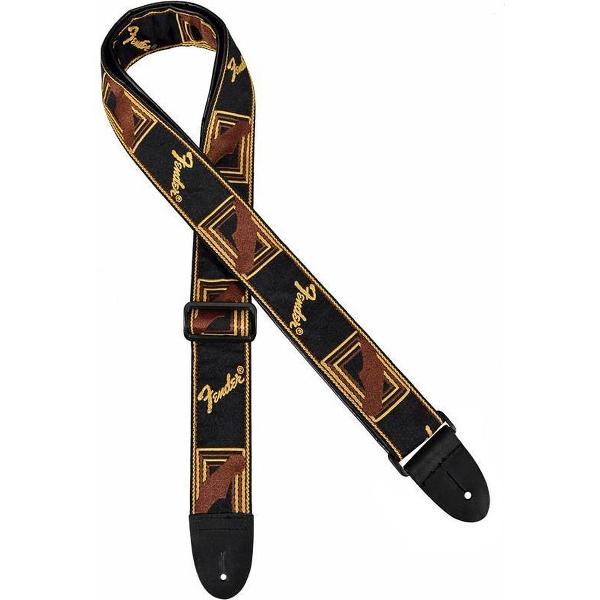 Gitaarband Fender Monogram Geel/Bruin