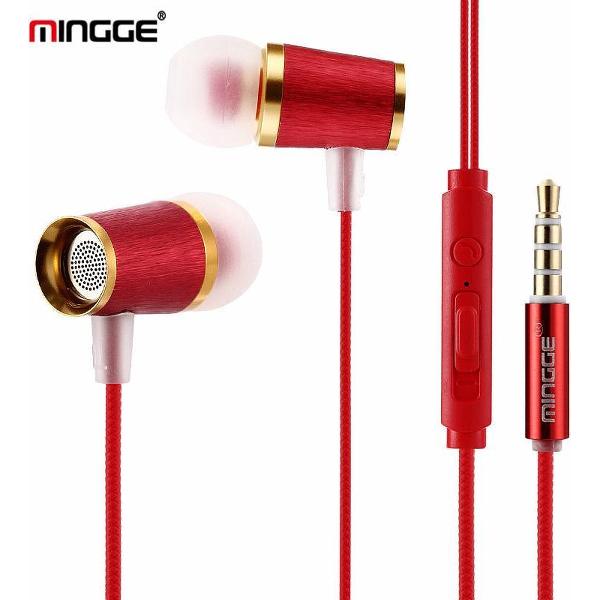 M21 High Bass In-Ear Oordopjes met 3.5mm Jack Oortjes voor Apple iPhone / Samsung Galaxy / Huawei - rood
