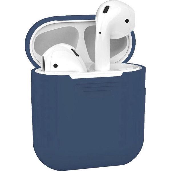 Studio Air® Airpods Hoesje Siliconen Case - Soepel Airpod Hoesje - Royal Blue - Voor Airpods 1 en 2