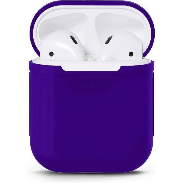 Airpods Silicone Case Cover Hoesje geschikt voor Apple Airpods 1 / 2 - Kobalt Blauw