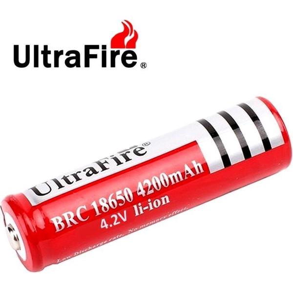 TR Deals ® 1x Ultrafire 18650 - 4200 mah 3.7 Volt oplaadbare batterij - Geschikt voor zaklampen, videodeurbel, laserpennen en meer!