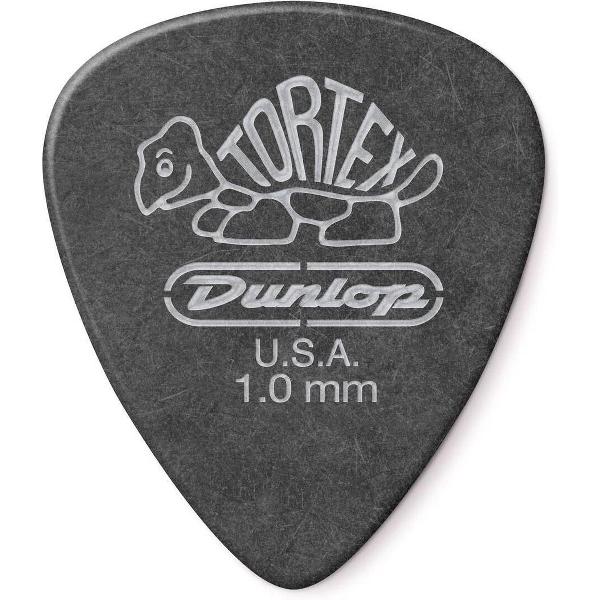 Dunlop Tortex® Pitch Black Standard 1.0 mm Plectrums - 12 stuks