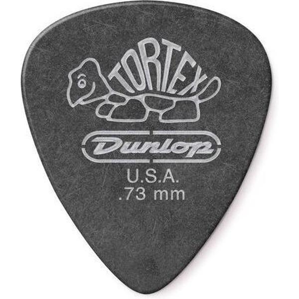 Dunlop Tortex® Pitch Black Standard 0.73 mm Plectrums - 12 stuks