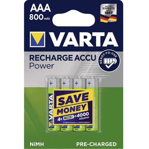 Varta - 4 x AAA Recharge Accu - 800 mAh