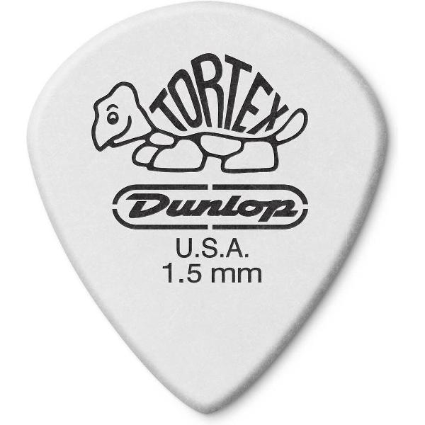 Dunlop Tortex® White Jazz III - 1.5 mm plectrum - 6 stuks