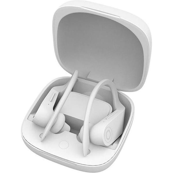 MANI Draadloze Oordopjes- Bluetooth Oordopjes- Geschikt voor Android, Samsung en Apple- met Oplaadbare case- Draadloze oortjes- Wit