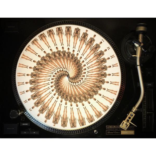 Zoetrope Felt Turntable Slipmat “Tattoo Clone” White