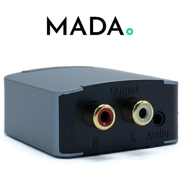 MADA Digitaal naar Analoog Converter - DAC - 24 bit, 192 kHz - Optical, Coaxiaal, SPDIF, Toslink