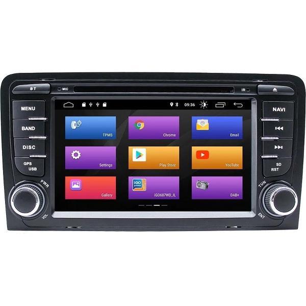Audi A3 2003-2013 Android 10 Navigatie en Multimediasysteem INGEBOUWDE CARPLAY