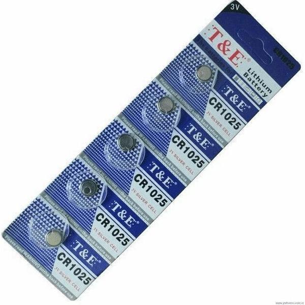 Knoopcel Batterijen CR 1025 / batterijen / Lithium battery / 5 stuks / 3v BR1025 DL1025 ECR1025 KCR1025