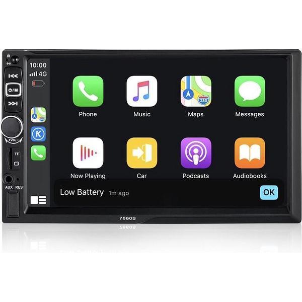 2 Din Auto Radio - Apple CarPlay - Android Auto - Bluetooth - Navigatie - Touch Screen