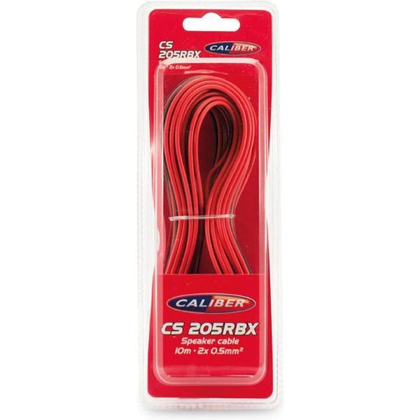 Caliber CS205RBX - Luidsprekerkabel- 2x0,5mm - 10m - Rood Zwart