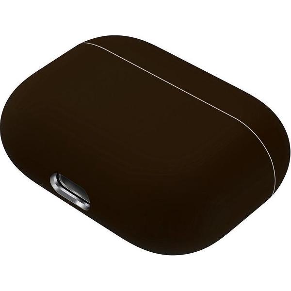 Case Cover Voor Apple Airpods Pro- Siliconen design | Bruin/Zwart