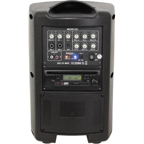 MOV8-CD verplaatsbaar versterkersysteem 150W CD USB SD bluetooth VHF