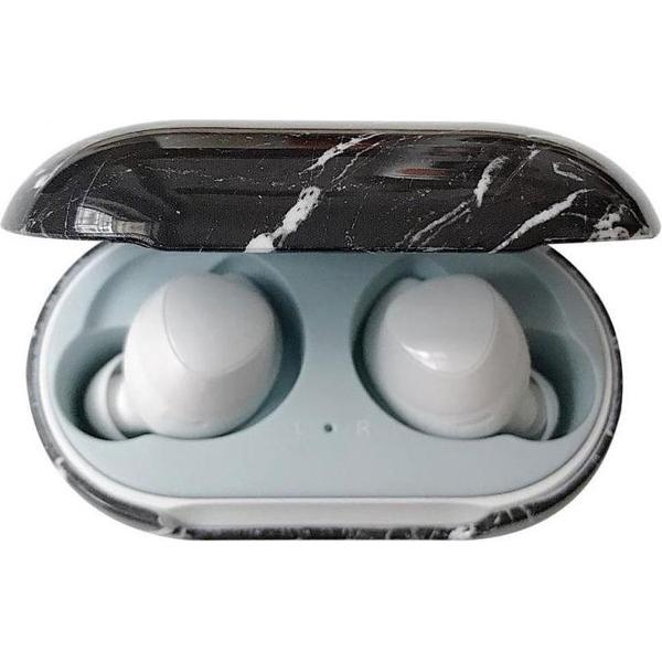 DW4Trading® Samsung galaxy hardcase hoesje voor earbuds+ zwart marmer