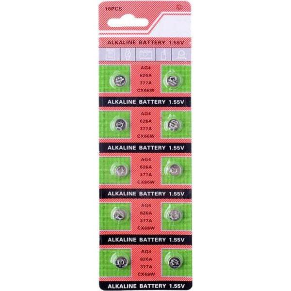 AG4 knoopcel horloge batterijen 10 stuks - 626A - 377A - C X 66 W