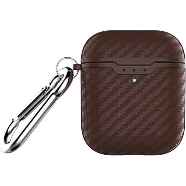Apple Airpods Carbon Brown - Hoesje - Case - Bescherming + Gratis Airpods Schoonmaakset