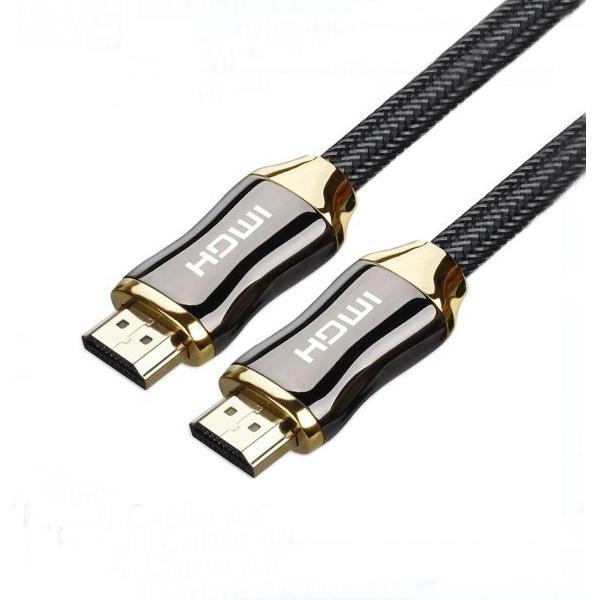 HDMI kabel 2.0 - 4K@60Hz ultra HD resolutie - 18Gbps - gold plated & fully shielded - compatible met BLU-RAY, DVD spelers, media PC, Apple TV, Android TV, PS3, PS4, XBox One/360, Wii U, Nvidia Shield, Samsung, LG, Sony, Panasonic, etc - 1.5 meter