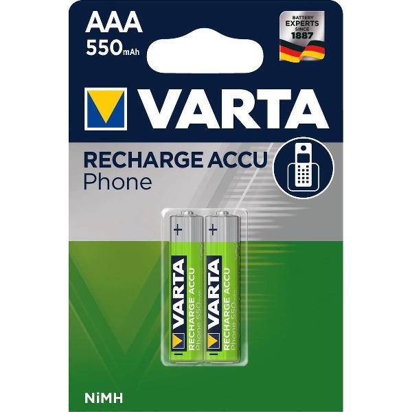 Varta Recharge Accu Phone AAA 550mAh - 10x 2 (20stuks)