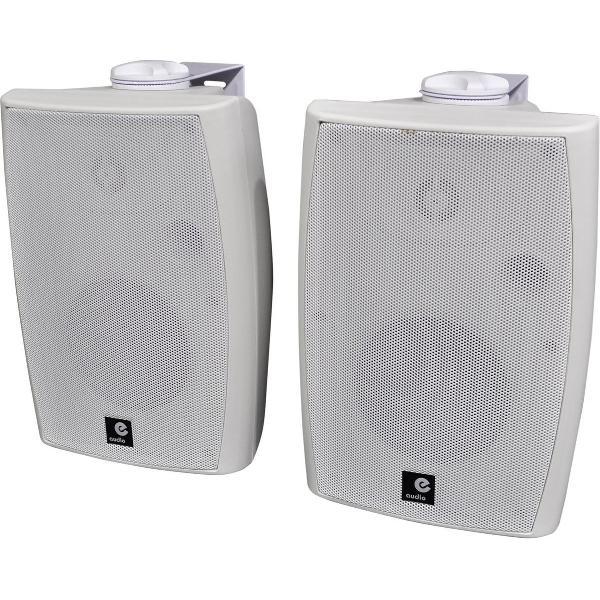 E-Audio Actieve luidsprekers met ophangbeugel Bluetooth en AUX input 60 Watt Wit