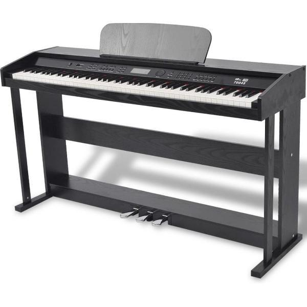 vidaXL Digitale piano met pedalen 88 toetsen zwart