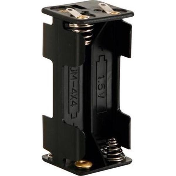 Velleman BH443D batterijhouder & stekker 4 AAA
