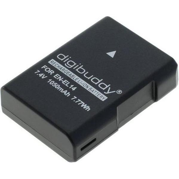 Digibuddy Camera accu compatibel met Nikon EN-EL14 en EN-EL14a / 1050 mAh