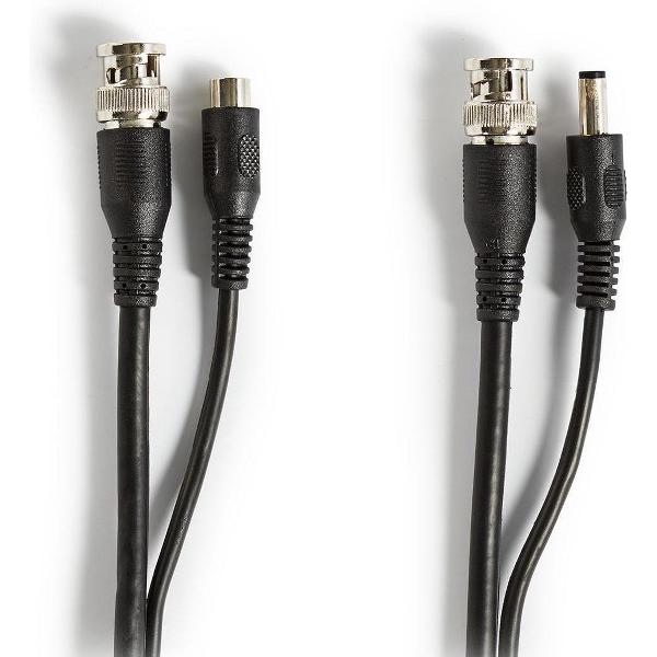 Nedis BNC videokabel met DC voedingskabel voor beveiligingscamera's - RG59 - 75 Ohm / zwart - 20 meter