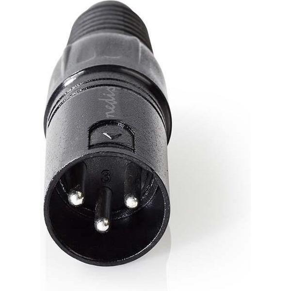 Nedis XLR 3-pins (m) connector / zwart