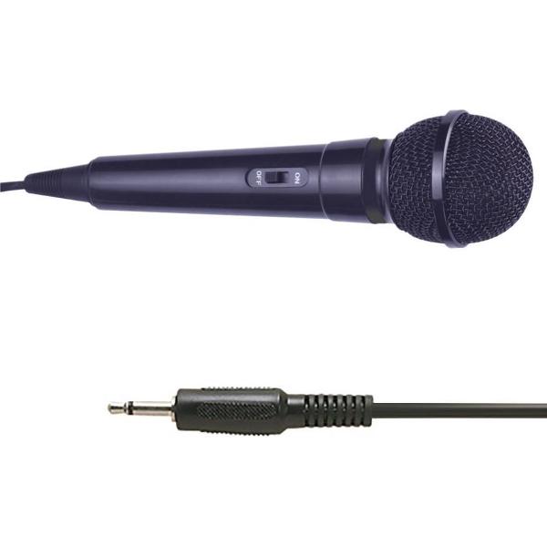 Mr Entertainer bedrade karaoke microfoon - 3,5mm Jack / zwart - 2,8 meter