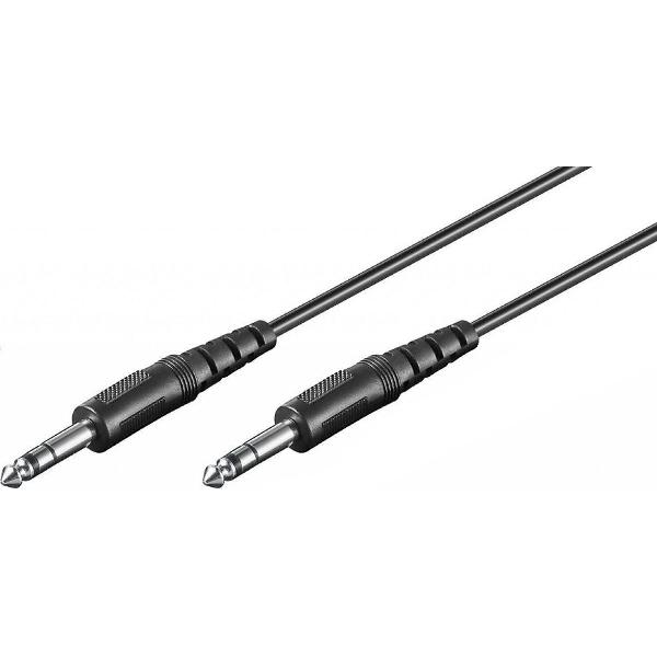 Transmedia 6,35mm Jack stereo audio kabel - 2,5 meter