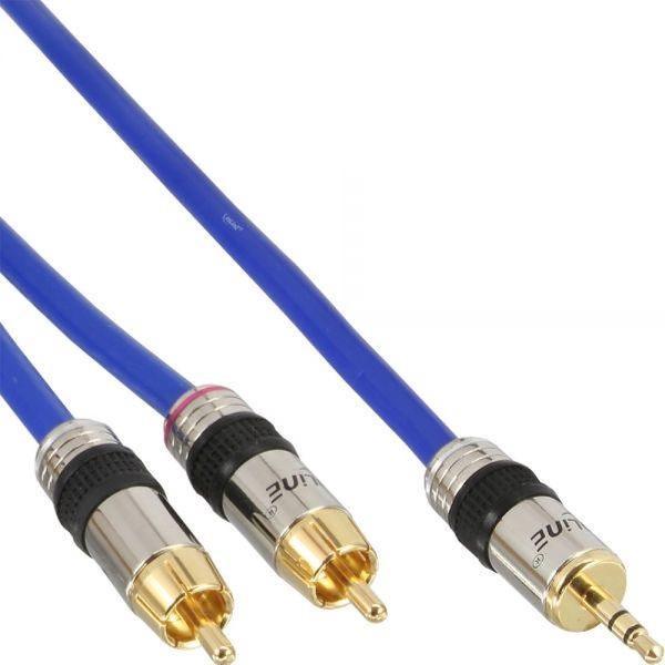 InLine 1m RCA/3.5mm Premium audio kabel Blauw