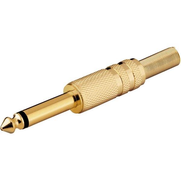S-Impuls 6,35mm Jack (m) connector - metaal verguld - 2-polig / mono