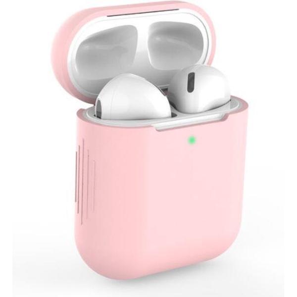 Gadgetpoint | Airpods Hoesje Siliconen Case - Airpod hoesje geschikt voor Apple AirPods 1 en Airpods 2 | Roze