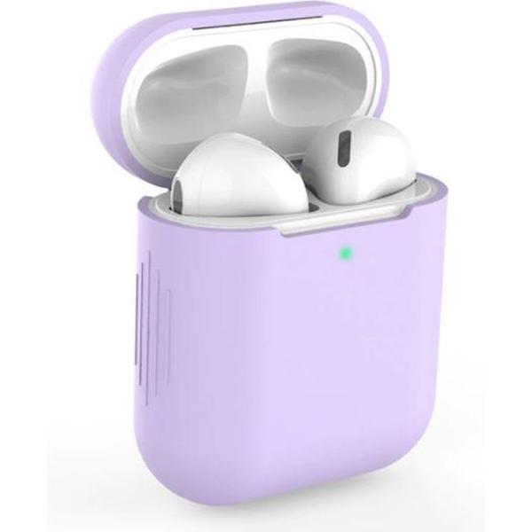 Gadgetpoint | Airpods Hoesje Siliconen Case - Airpod hoesje geschikt voor Apple AirPods 1 en Airpods 2 | Lila