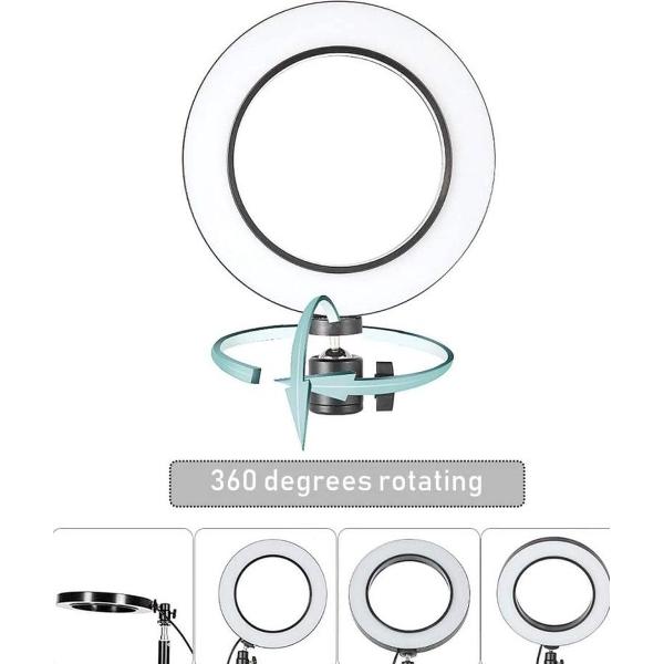 Led ringlamp met statief - Olaf - Fotografie - Selfie - USB ringflitser - Tik Tok - Studio lamp - 3 licht standen