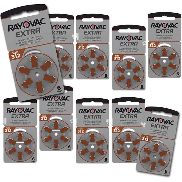 Rayovac gehoorapparaat batterijen - Type 312 - 10 x 6 stuks