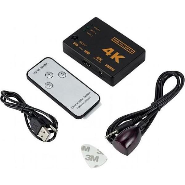 4k HDMI switch met afstandsbediening
