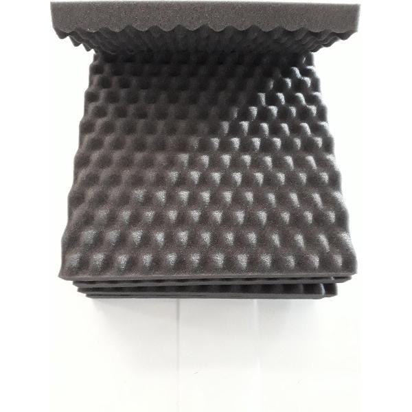 Isowen Geluidsisolatie zelfklevende Noppenschuim (antraciet) 30x30x3CM, 6 stuks.
