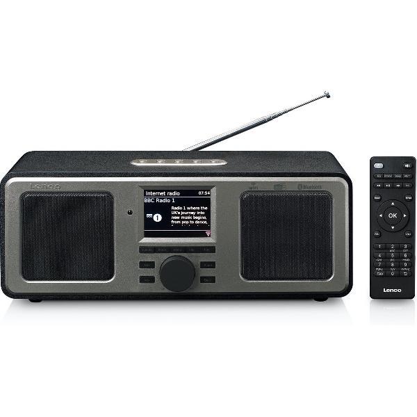 Lenco DIR-165BK - Radio - Internet radio - Bluetooth en DAB+ - Zwart